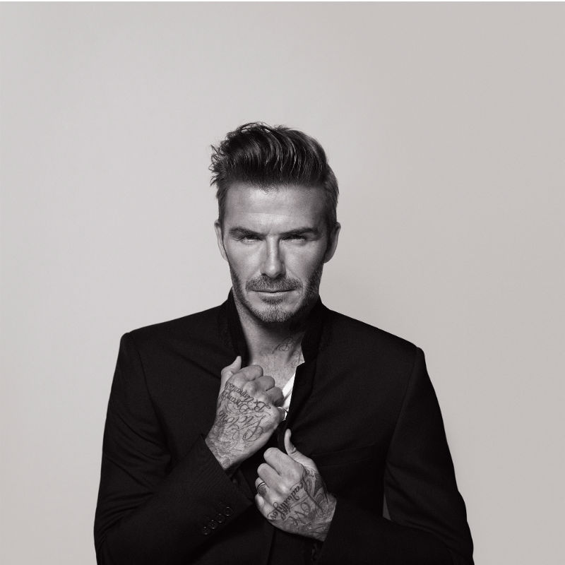 Los tatuajes de David Beckham inspiran campaA�a publicitaria de cuidado de piel